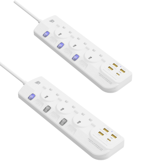 UE Electronic 35 Вт Тип G 7 в 1 USB-удлинитель GaN